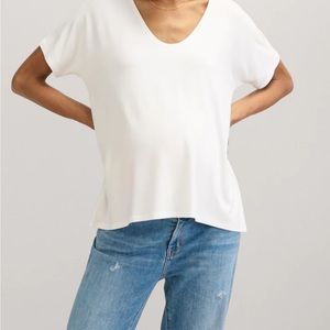 HATCH - The Perfect White Vee t-shirt, Size 1, white, maternity